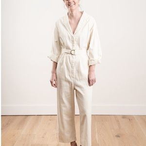 The Great The herringbone round top jumpsuit